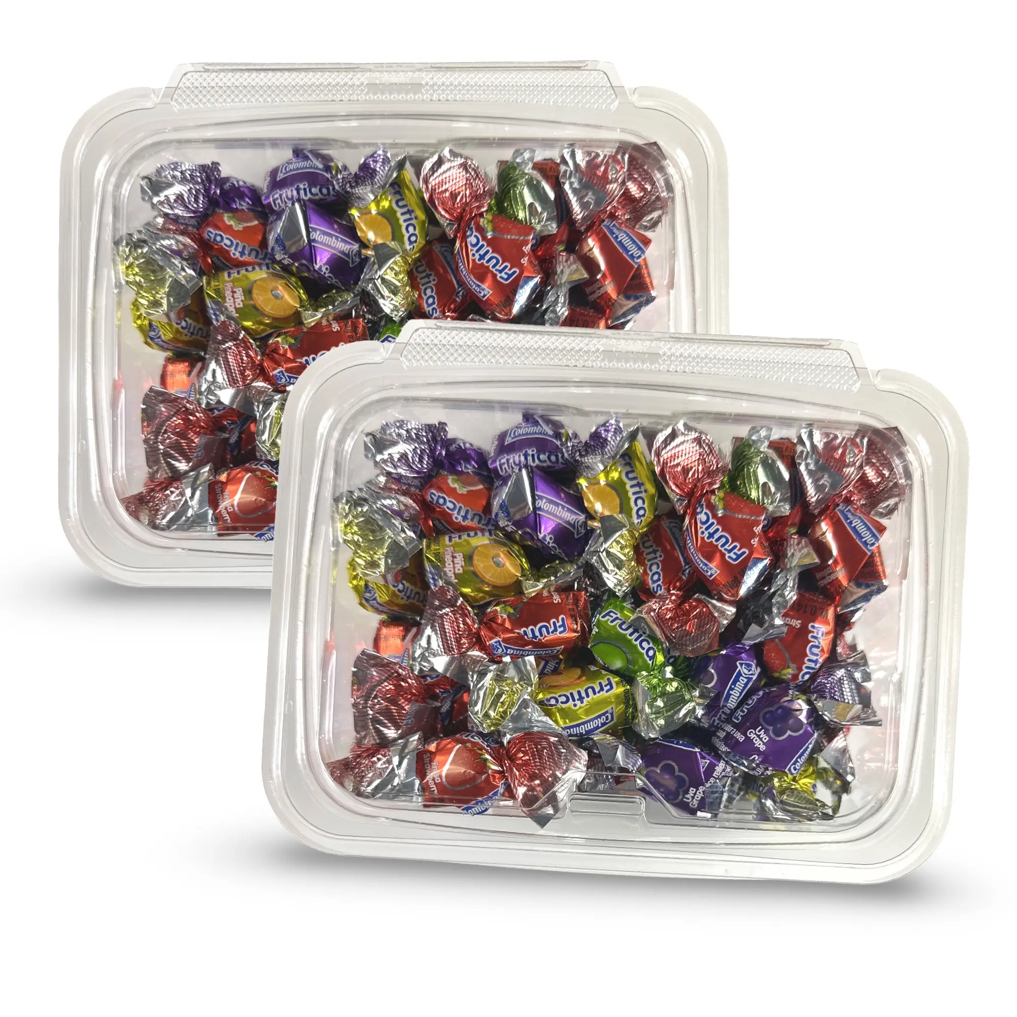 Mixed Fruit Filled Nostalgic Grandma Candy | Classic Apple, Pineapple, Grape and Strawberry Fruity Liquid Center Treats | 2 Bulk 8 Oz Tubs (1 Lb Total)