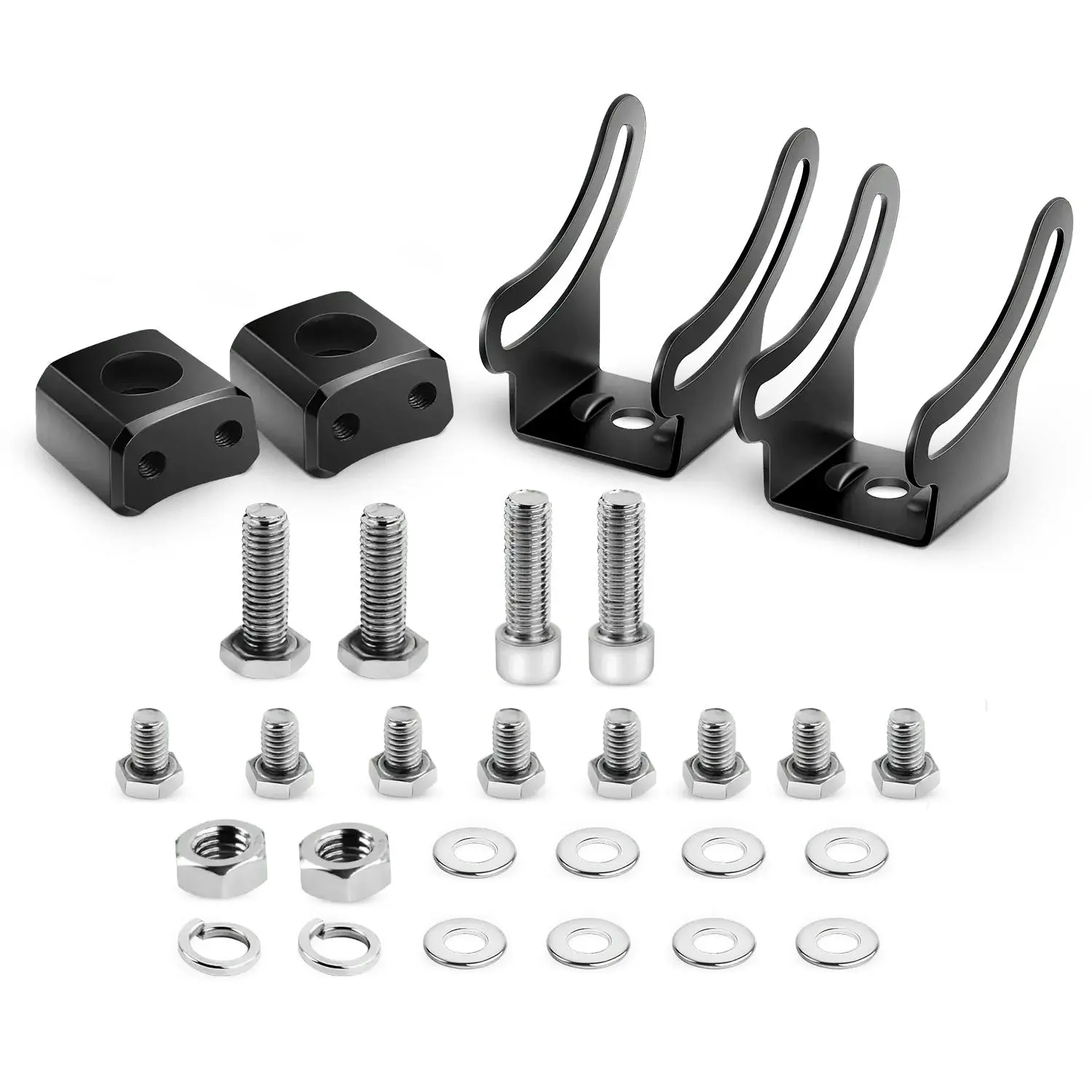 Quakeproof Aluminum Quick-Release Metal Adapter (Pair) - Adjustable Holder, Multi-Angle Universal Slide Base Mounting Bracket for Car Electronics, Vehicle Mount Camera Accessories
