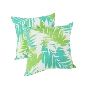 Aobtkel®(same as W419P288600)2 Pack Outdoor Throw Pillows, Waterproof & Fade-Resistant Patio Cushions for Garden, Porch, Poolside Furniture - Soft & Comfortable Decorative Pillow Covers (18x18 Inch, green )