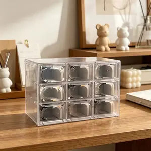 Large Capacity Desktop Organizer Box, Drawer Design, Ideal for Home Office, Living Room, Bedroom, Multi-Functional Storage for Jewelry, Stationery, Small Items