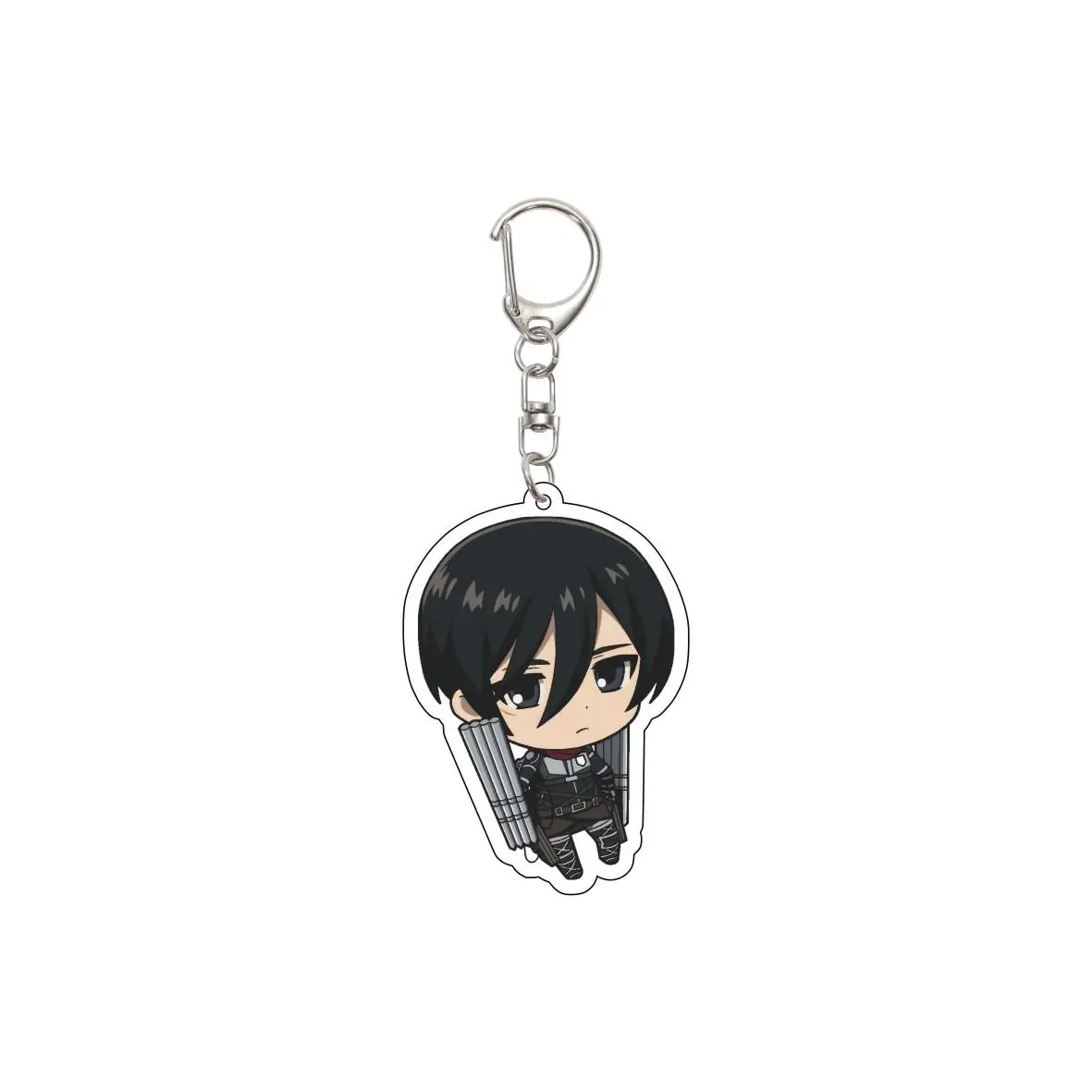55MM Anime Attack on Titan Keychain Eren Jaeger/Mikasa Ackerman/Armin Arlert Key Chain Acrylic Model Plate Christmas Gifts