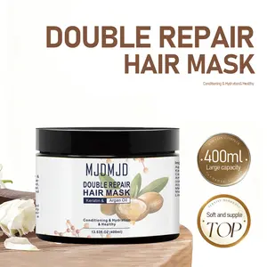 Keratin & Argan Oil Hair Mask, Deep Repair Collagen Treatment for Dry & Damaged Hair, Sulfate-Free Hydrating Conditioner for Frizzy, Curly & Long Hair, Moisturizing Hair Care for Women & Men, 14.10 oz / 400ml