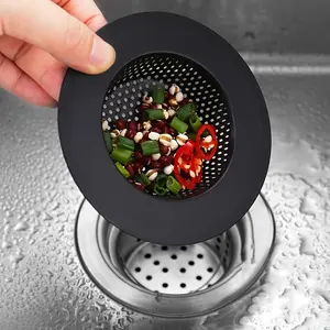 Stainless Steel Drain Plug with Non-Slip Handle, Hair Collector and Filter, Ideal for Kitchen and Bathroom, Essential Home and Kitchen Tool