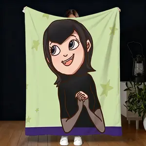 Hotel Transylvania Flannel Blanket, Mavis Pattern, Bedroom Throw, Study Room Snuggle Blanket, Cozy and Warm, Perfect for Watching TV