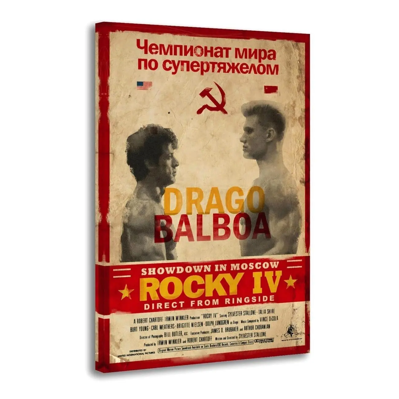 Rocky IV Balboa VS Ivan Drago Fight Painting On Canvas Wall Art Poster Picture Print Living Room Walls Decor Home Posters