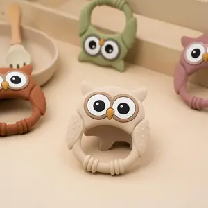 Cute Owl Design Teether, 1 Count Baby Teething Relief Toy, Baby Teether, Newborn Teething Toy, Baby Soothing Teether, Infant Teether