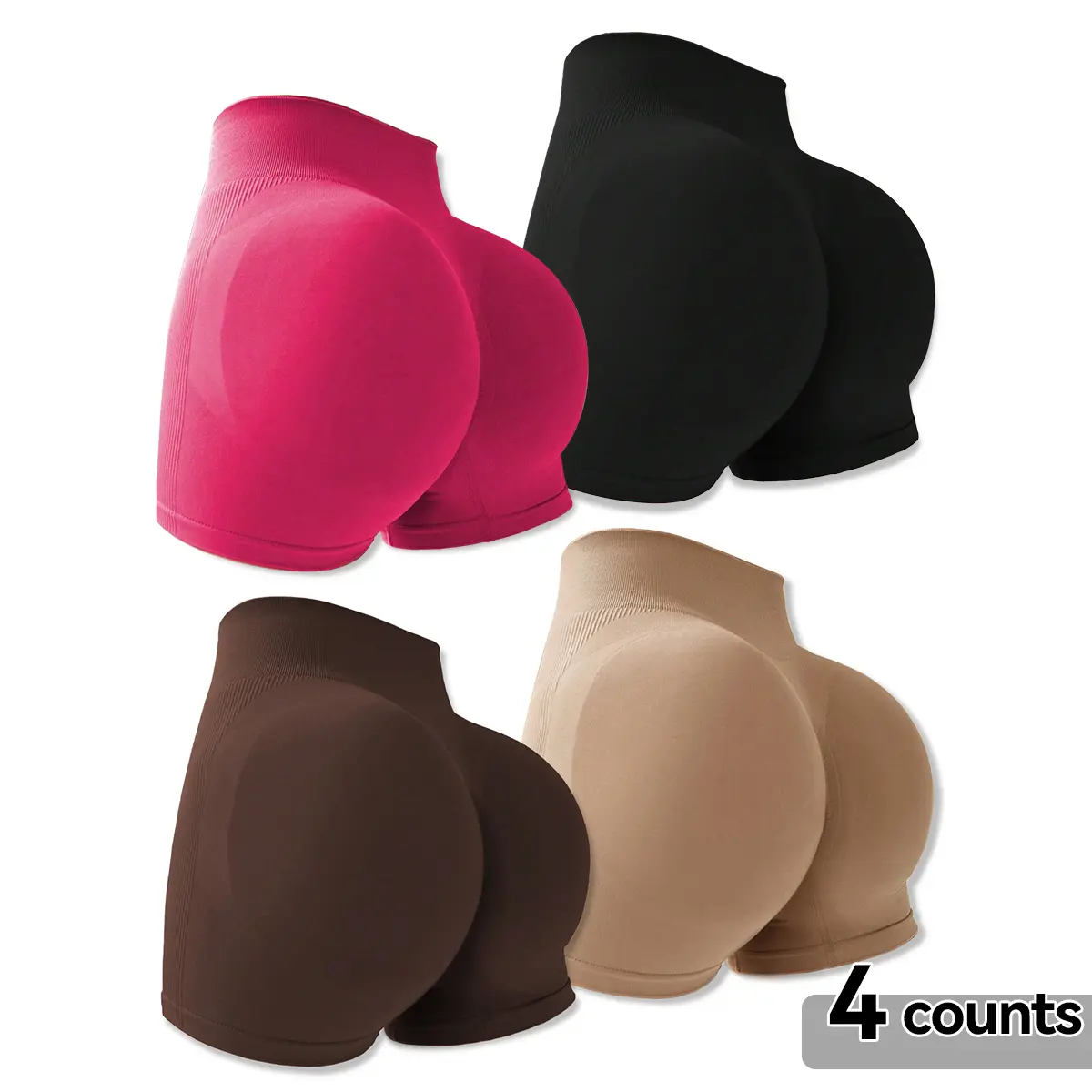 Rose Pink+Black+Brown+Khaki