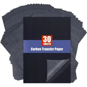 Carbon Paper for Tracing Transfer-Paper Pad, 30 count Black Graphite Copy Paper for Tracing Drawing Patterns   Projects Canvas Fabric Lettering Sketching Art Supplies, A4 8.3 X 11.8 Inch