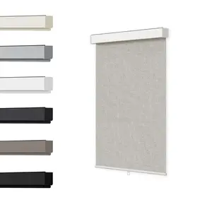 Blackout Roller Shades, Free-Stop Cordless Roller Blinds for Windows, Thermal Insulated Fabric Window Shades UV Protection for Home, Office, Bedroom, Door, Beige, 72" H