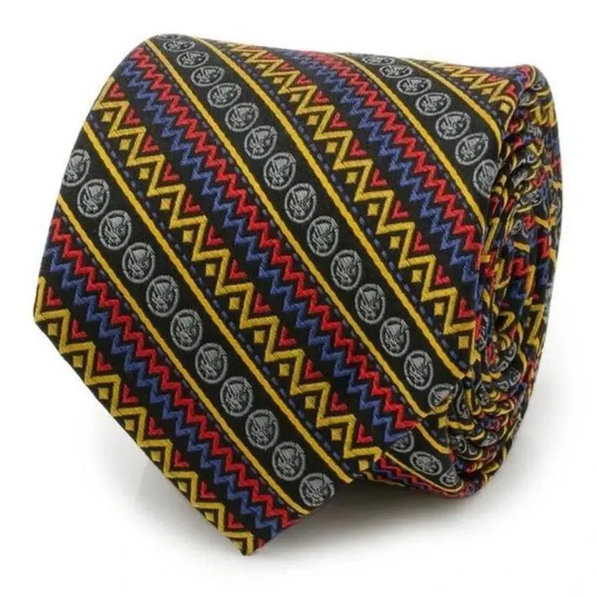 Black Tribal Stripe Men's Tie