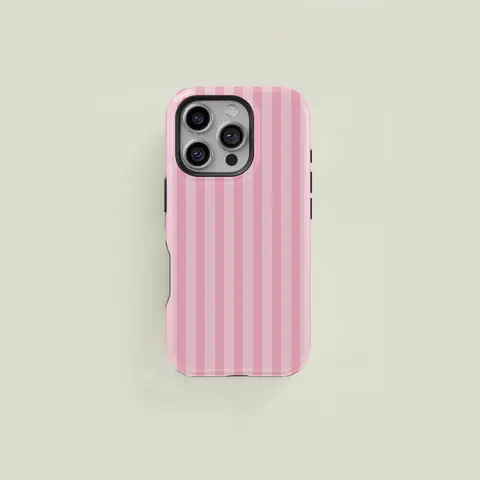 Striped Dual Layer Protective Case, Shockproof Protector, Luxury New Design, Durable Two-In-One Shell, Matte Texture & Tpu Material, Fits iPhone & Samsung, Phone Accessory, Casing, Protection, Cellphone Accessory, Mobile Phone Accessory