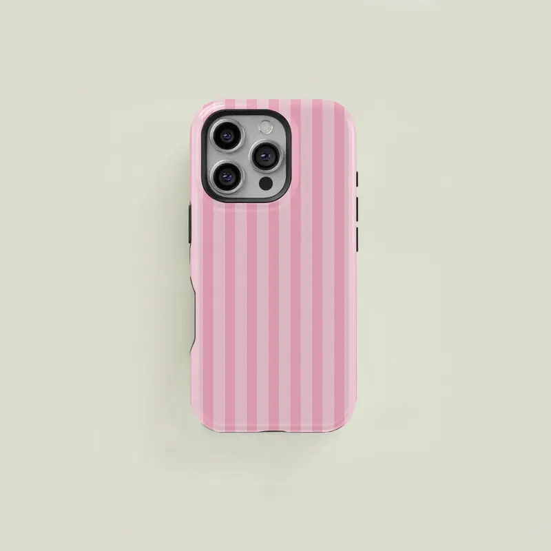 Striped Dual Layer Protective Case, Shockproof Protector, Luxury New Design, Durable Two-In-One Shell, Matte Texture & Tpu Material, Fits iPhone & Samsung, Phone Accessory, Casing, Protection, Cellphone Accessory, Mobile Phone Accessory