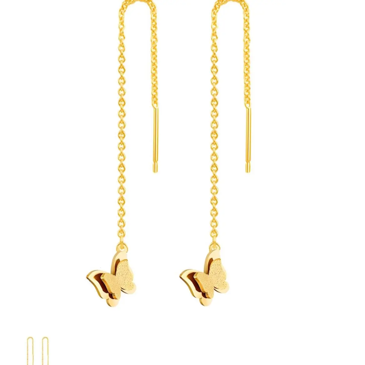 BUTTERFLY THREADER EARRING