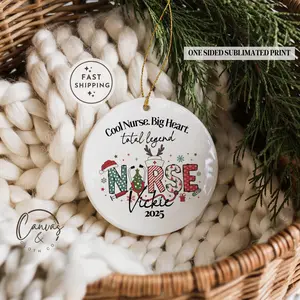 Nurse Thank You Ornament, Personalized Nurse Christmas Ornament Thank You Gifts for Nurse Appreciation Christmas Ornament Nurse Thank You