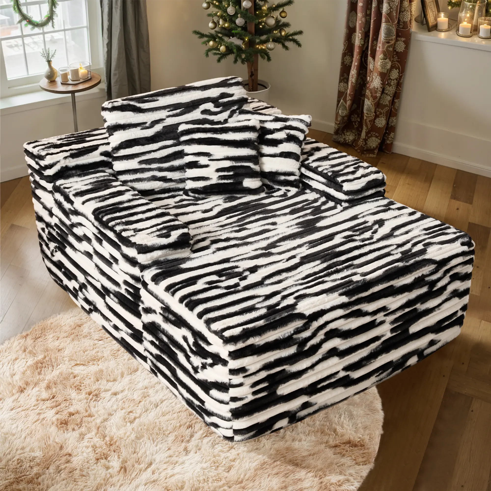 W&B Zebra Plush Corduroy