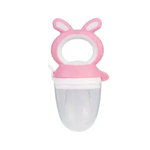Infant Fruit Feeder Pacifier |   Soft Silicone Bunny Teething Feeder
