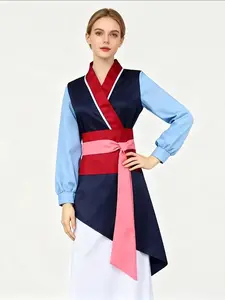 Mulan Cosplay Costume Women Princess Mu Lan Dress Chinese Hanfu Heroine Outfit for Halloween Comic Con