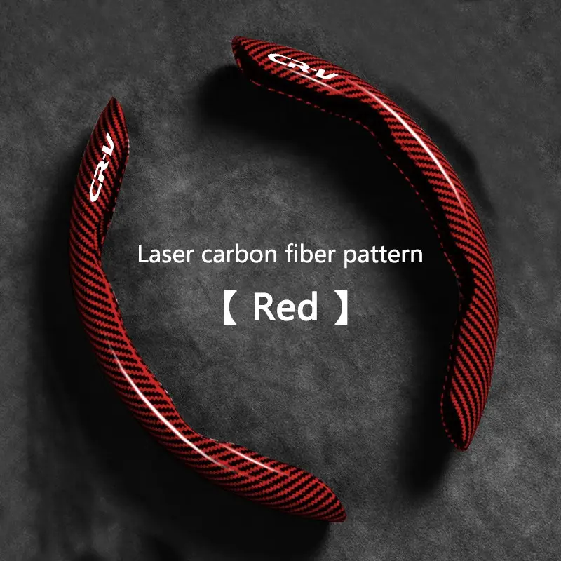 2pcs Carbon fiber Car Steering Wheel Cover Anti-slip Protection Cushion For Honda CRV CR-V Automotive Car Accessories Vehicle