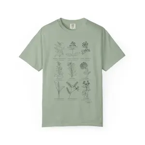 Deadly Nightshade Botanical Illustration T-Shirt | Vintage Plant Sketches, Floral Chart