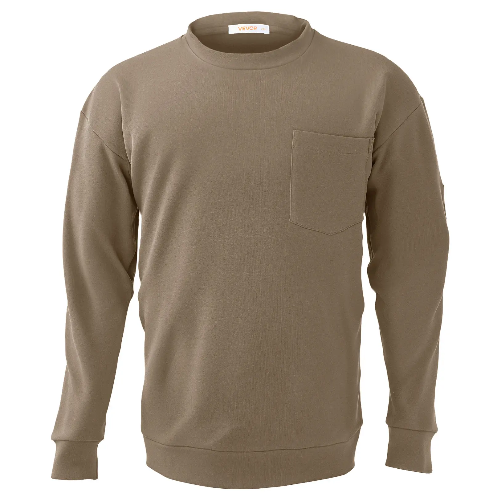 VEVOR Men's Flame Resistant Work Shirt, Heavy-Duty 7 oz 100% Cotton Long Sleeve Workwear with Pockets for Welders, Pre-Shrunk, Heavyweight, Self-Extinguishing, Menswear, Pre-Shrunken