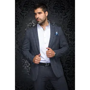 Au Noir Blazer | Belmondo Grey Navy