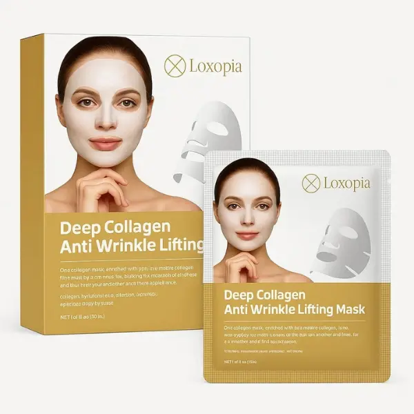 Bio-Collagen Anti-Age Lifting Hydrogel Face Mask - Gluten-Free Moisturizer, Gel-to-Water Fresh Mask, Collagen-Based Skincare, Hydrating Moisture-Boosting, For All Skin Types, Single Daily Use, Christmas Gift, Gel-To-Water Face Masks