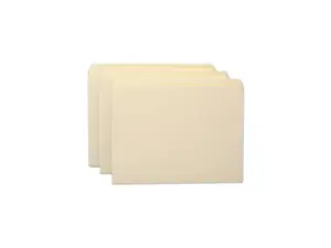 Smead 10310 File Folders, Straight Cut, Reinforced Top Tab, Letter, Manila, 100/Box