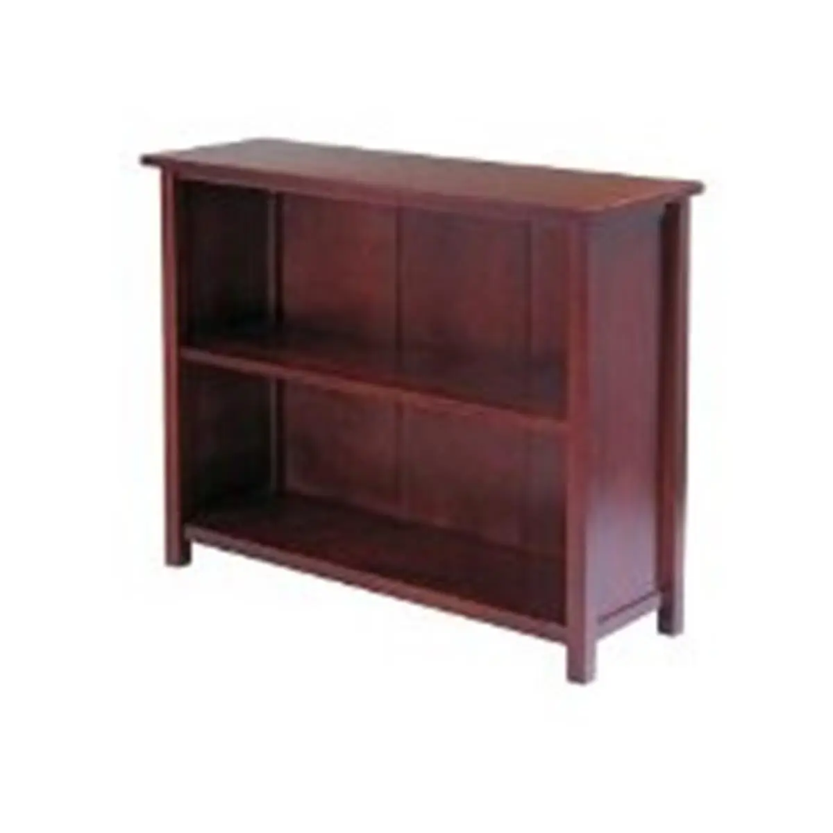 Winsome  Milan Storage Shelf or Bookcase 3-Tier Long- Antique Walnut
