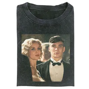 Vintage 1920s Gangster Couple Shirt, Retro British Crime Drama Aesthetic Tee, Classic Tuxedo Gentleman Graphic T-Shirt, Old Money Vintage Style Shirt