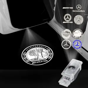 2pcs Car LED Door Welcome Lights HD Projector Lamps for Mercedes Benz C-class W203 2001-2007 CLK W208 W209 2001-2009 SLK R171 R172 2005-2015 SLR C199 2003-2009 Maybach W240 2002-2013 Auto Decoration Accessories