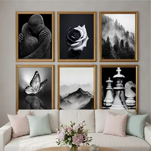 Misty Forest Poster Canvas Wall Mural Retro Natural Scenery Artwork for Modern Home Decor Suitable for Bedrooms and Living Rooms Enhances Aesthetic Appeal