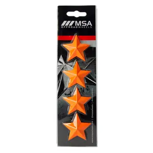 MSA WHEELS INTERCHANGEABLE CENTER CAP ORANGE STARS (4PK)