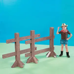 40" Split Rail Fence Post Cardboard Cutout Stand-Ups – 2 Pc.