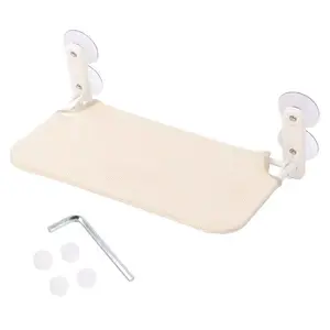Neutral Color Cat Window Hammock-Foldable 4 Suction Cups 30Cm×45Cm Does not apply