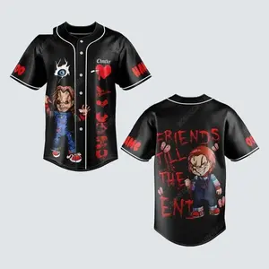 Chucky Halloween Baseball Jersey, Chucky Movie Baseball Jersey Men's