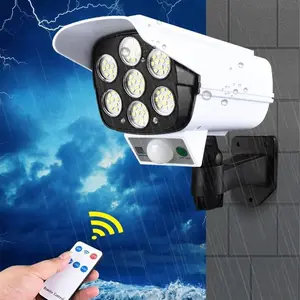 Solar Powered Outdoor Light, 77 LEDs Security Infrared Motion Sensor Wall Light with Remote Control, Outdoor Light for Garden, Yard, Patio, Lawn, Outdoor Waterproof Lights