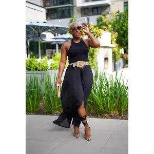 Boss Lady Smocked Drawstring Maxi Skirt