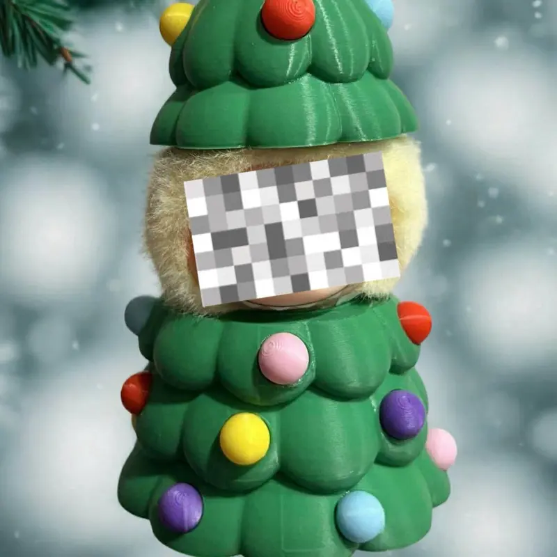 3D Printed Christmas Tree outfit for Pin For Love Plush Pendant