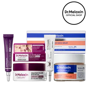[Dr.Melaxin Official] Calcium Boost Neck & Eye Set | Neck Firming & Eye Lift Duo for Wrinkles, Sagging Skin, Dark Circles & Puffiness | Anti-Aging Tightening Skincare Bundle