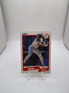Fleer Mel Hall New York Yankees Outfielder Trading Card Collectible Sports Memorabilia
