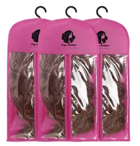 Wig Storage Bags With Hanger - Hair Extension Holder for Multiple Wigs, Extensions & Accessories