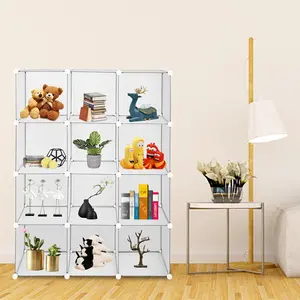 Cube Storage 12-Cube Book Shelf Storage Shelves Closet Organizer Shelf Cubes Organizer Bookcase Mini Design