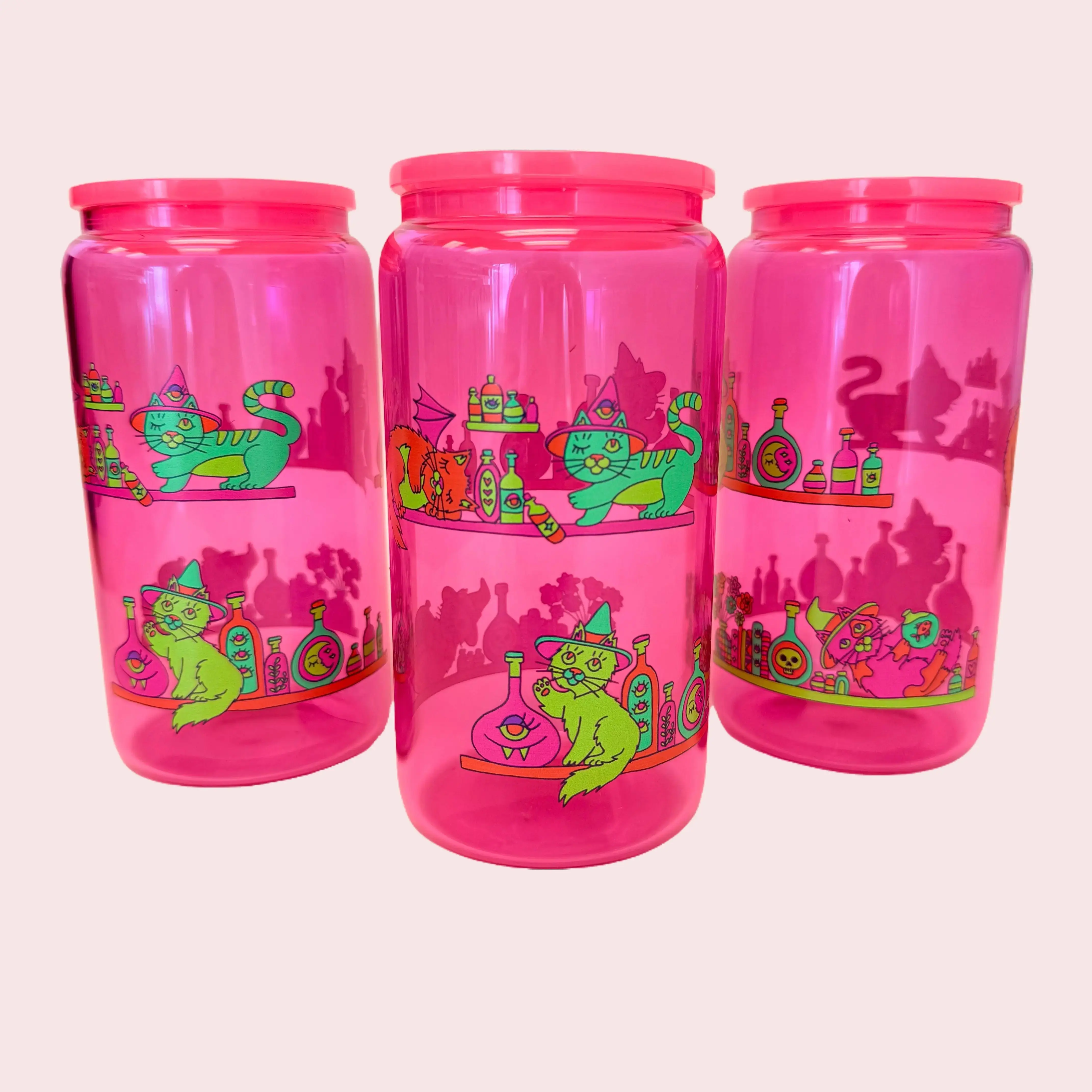 Apothecary Kitty Glass Cup Apothecary Kitty Glass Cup