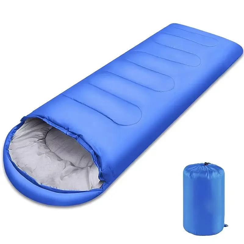 [Cold-Weather Sleeping Bag] 1/2-Pack 950g Lightweight All-Season Sleeping Bag – Envelope-style design with drawstring closure and adjustable hood; suitable for camping, year-round hiking, mountaineering, indoor/outdoor use, winter trekking, and travel.