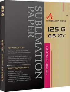 Sublimation Paper 8.5x11 Inch 110 Sheets ONLY Compatible with Sublimation Printer and Sublimation Ink 125g