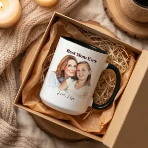 Personalized Custom Mug, Best Mom Ever Gift, Mother's Day Coffee Cup, Photo Mug, Personalized Gift for Mom, Custom Message Mug