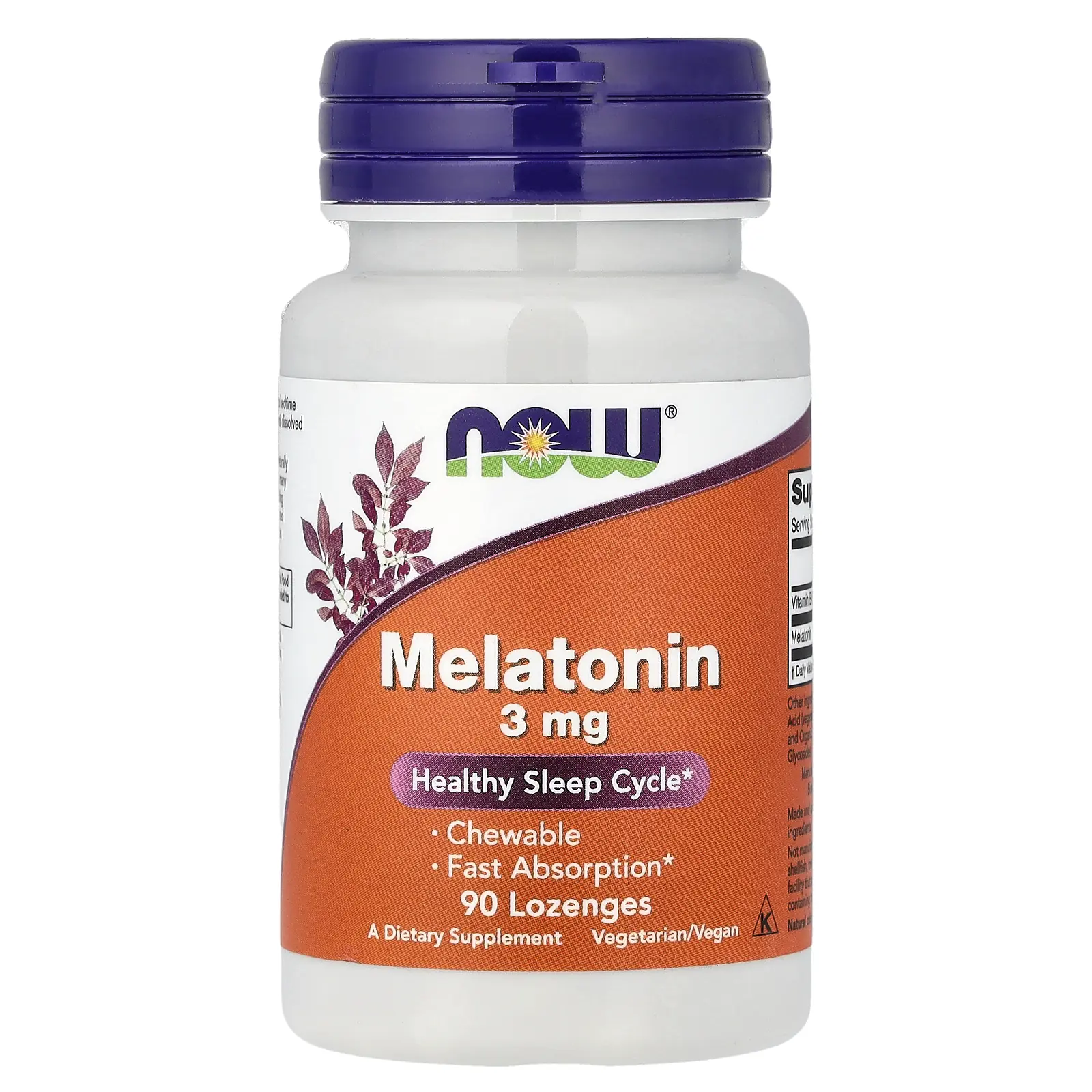 NOW Foods Melatonin, 90 Lozenges