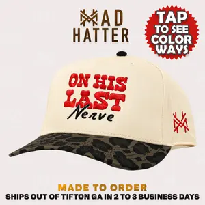 On His Last Nerve Embroidered Trucker Hat - Stylish Graphic Design, Adjustable Snapback, Versatile for Casual Outfits