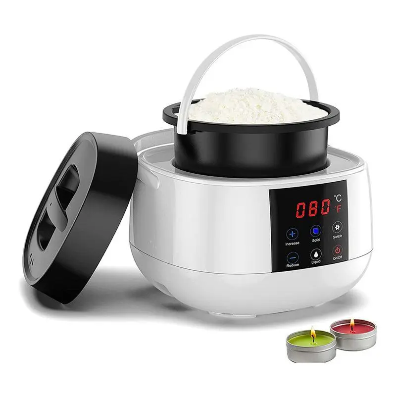 Candle Making Wax Melting Pot,Wax Melter for Candle Making,LED Temperature Display for Adults Beginner,Soy Wax US Plug