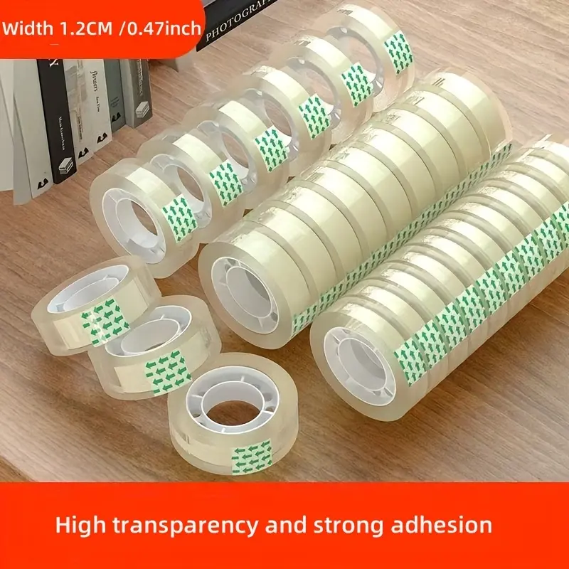 YITAP 6-Roll Stationery Tape, Work Transparent Tape, DIY Packaging Tool, Work Stationery Supplies, Multifunctional Adhesive Tape, Invisible Tape, Tape Clear